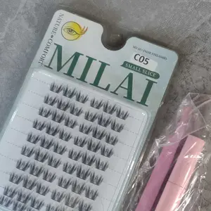 MILAI Bulu Mata C05 Kucing Kecil Bulu Mata Palsu Serat Kapas Premium - Bulumata Eyelash Extension