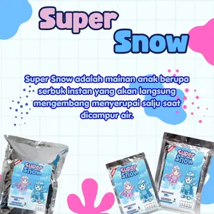 Super Snow Fake Snow Instan – Serbuk Salju Ajaib untuk Mainan Edukasi & Stimulasi Motorik Anak Mainan Salju Ukuran 10gram - 100 gram pasir