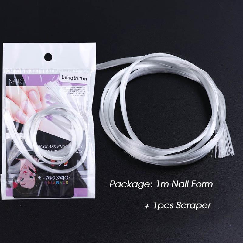Product Introduction of 10Pcs/1M/1.5M/2M Professional Silk Fiberglass Nail Form Acrylic Tips Extension Gel Nail Accessory Glass Fiber Nail Extension Paper Tool 7