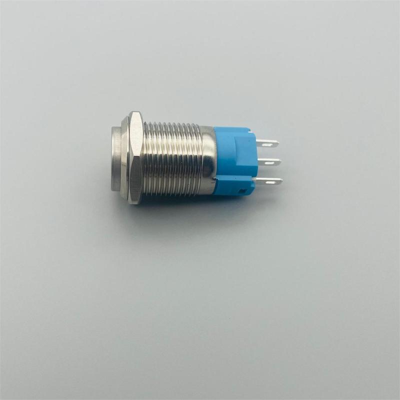 Product Introduction of Metal button switch 16MM three pin no light high head self-locking/resetting COM 1NO 1NC waterproof IP65 start switch energy storage switch 3