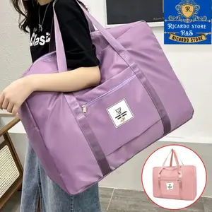Tas Travel Lipat Besar Hand Carry Bag Duffel Polos Waterproof Fold Bag Organizer Portable Travel Bag Anti Air