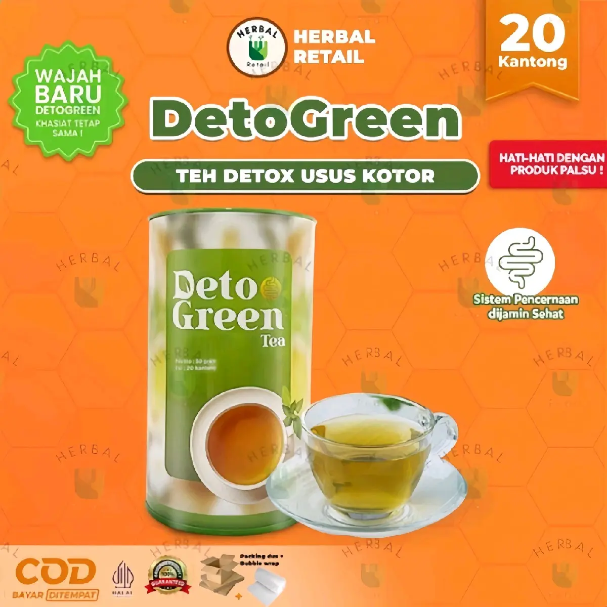 Spesial Promo!! Paket 1 Botol - Detogreen Air Tea Honey Peach Herbal Pemulihan Alami Untuk Kesehatan Usus Dan Sistem Pencernaan