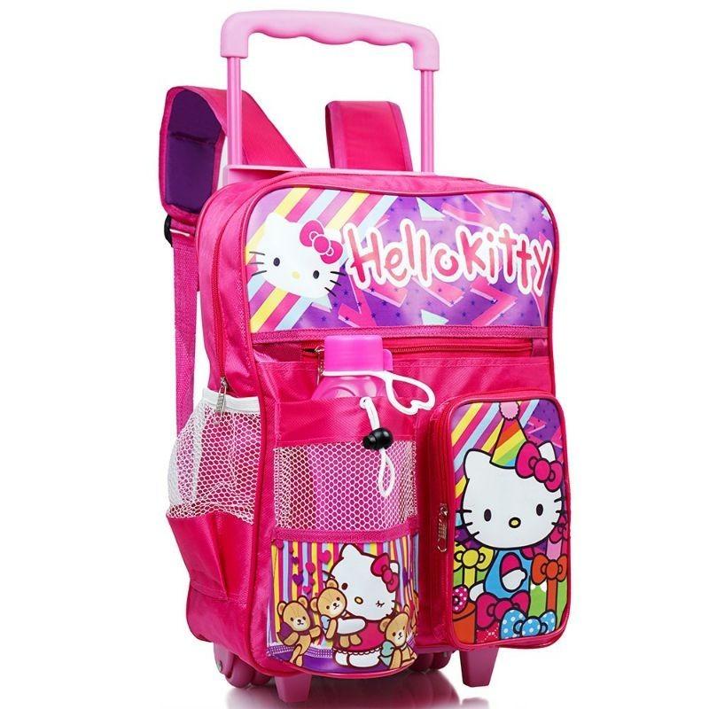 Tas Troli / Tas Koper Anak Cewek Model BT21 / Mickey Mouse / Hello Kitty 4
