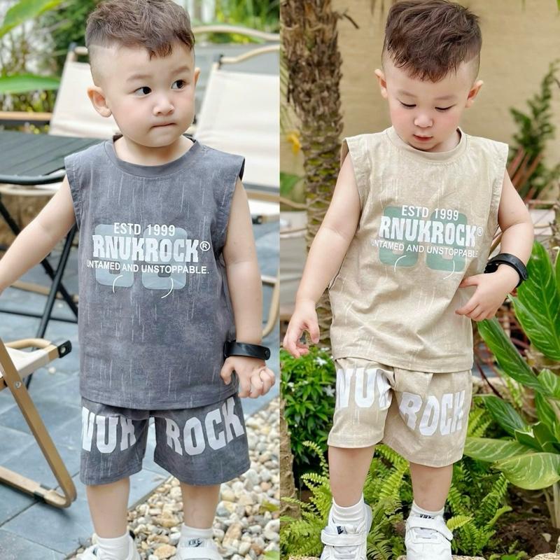 | Tiến Yến Kids | Bộ Quần và Áo 3 Lỗ Bé Trai Chữ Loang Phong Cách Hàn Quốc Năng Động Thoải Mái. Quần và Áo Chất Liệu Cotton Thoáng Mát Thấm Hút Mồ Hồi Bộ Đồ Cho Bé Trai Mùa Hè 2025. Size 8-30kg