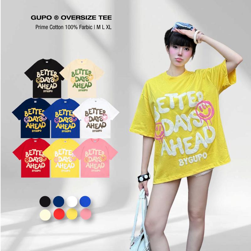 Áo Thun Oversize 280GSM In Phồng GUPO Local Brand Unisex Form Rộng Thời Trang - TS036