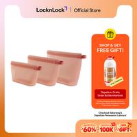 Gambar LocknLock Easy Meal Silicone Zipper Bag Red - Wadah Penyimpanan Silikon - 800ml dari Locknlock.indonesia Kota Depok 1 Tokopedia