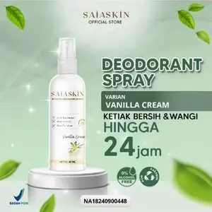 SAIA SKIN DEODORANT SPRAY TAWAS VANILA CREAM ( BPOM )
