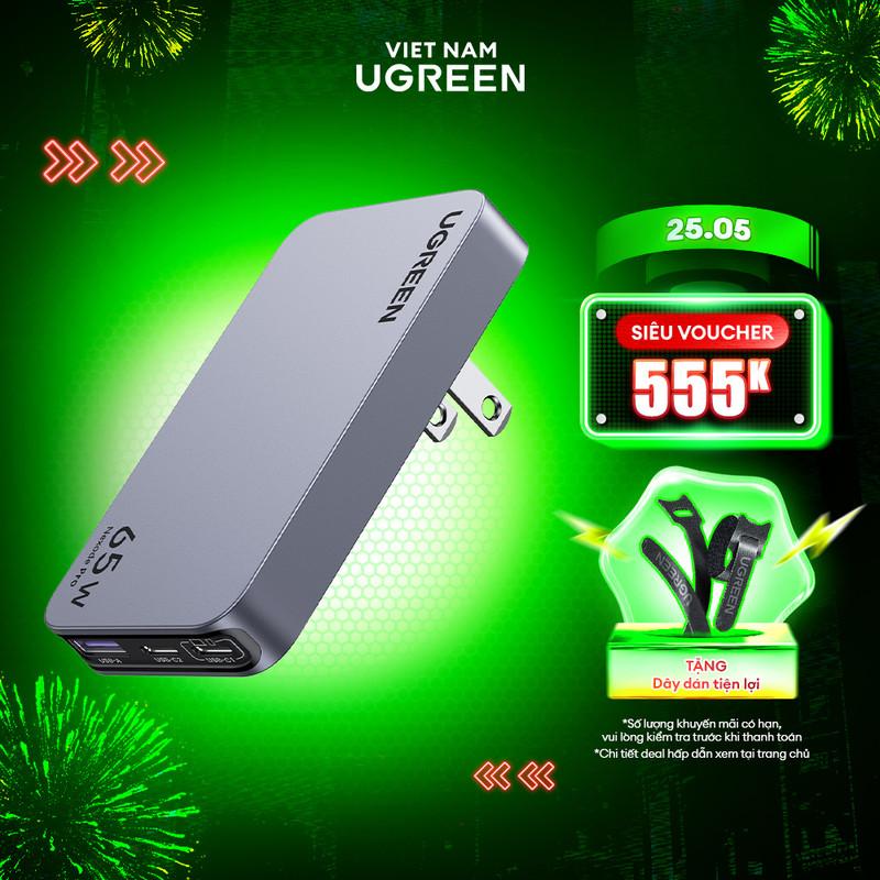 Củ sạc Type C 65W UGREEN Nexode Pro X753 GaN Ultra-Slim | Sạc Nhanh 65W | Siêu Mỏng | GaN - Bào Hành 18 Tháng | 15817 1