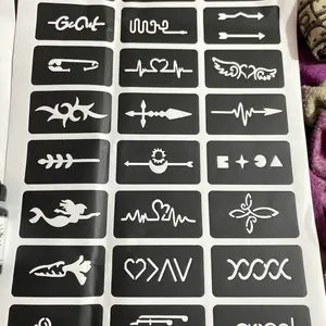 Paket tato DIY Tinta tato berwarna / warna-warni / multicolor Stiker tato beragam desain Alat tato lengkap Kreasi seni tubuh Tinta tato aman Tahan lama Pewarna kulit sementara Alat seni tubuh Untuk pemula / anak muda / pecinta DIY