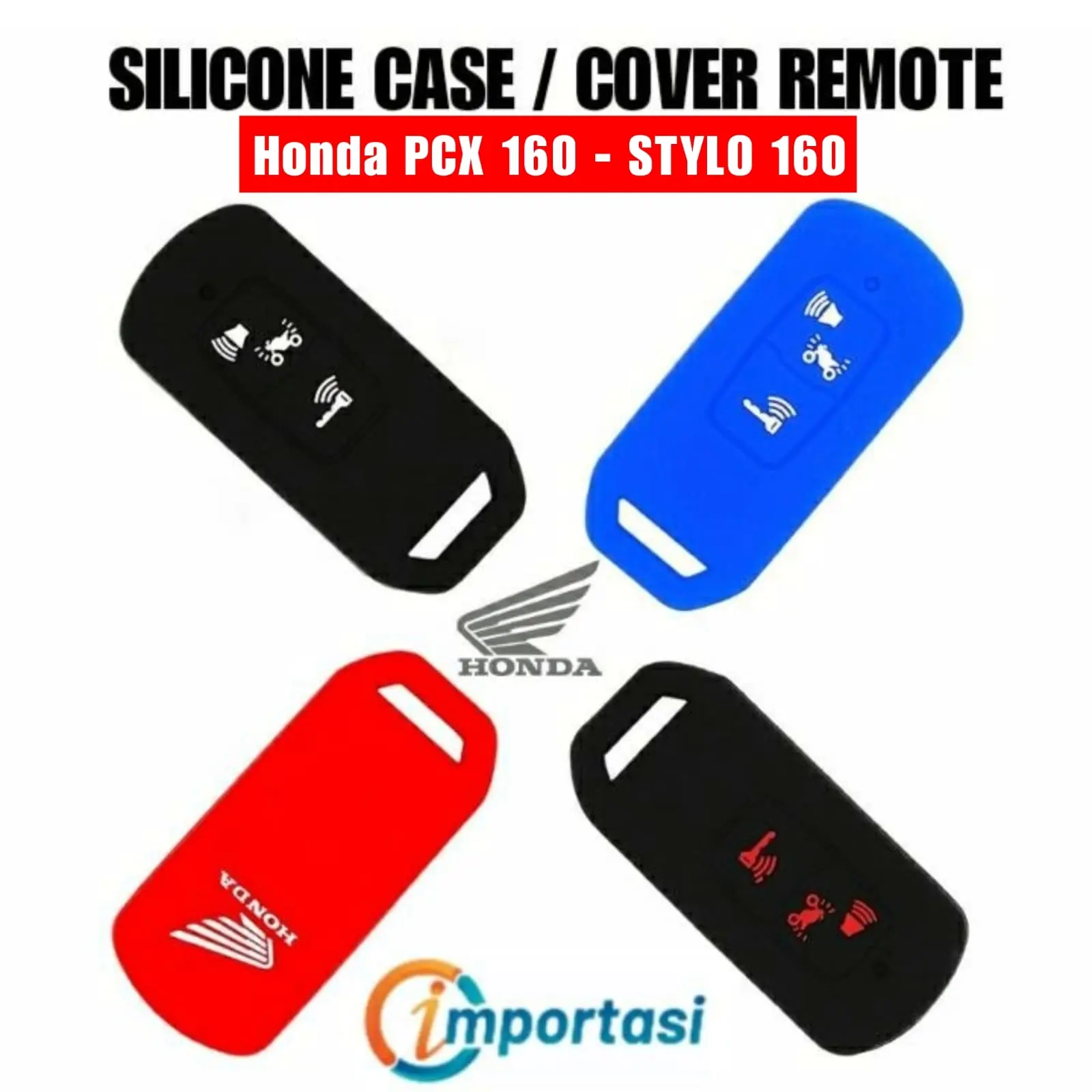 Silicone Case HONDA PCX 160 STYLO 160 ADV 160 Cover Kunci Remote Keyless Silikon Karet