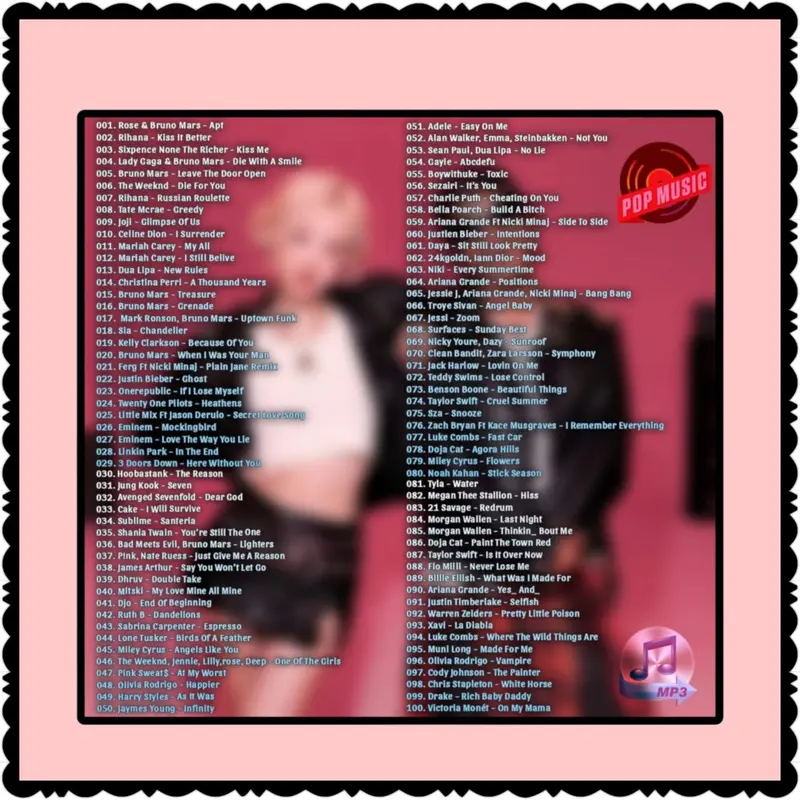 KASET CD MP3 LAGU POP BARAT TERBARU-MP3 LAGU BARAT-KASET CD MP3