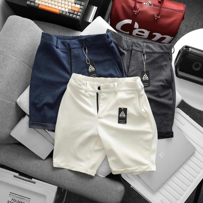 Quần đùi nam The Trinity Shorts - Artcom, 2 Chất vải PC Vân Chéo + PC 2 Da, Form Reguler Fit, Cạp Chun Co Giãn, Dễ Phối Đồ