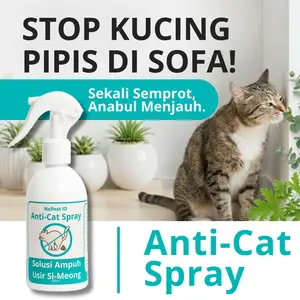 NoPest ID Anti-Cat Spray - Solusi Ampuh Pengusir Kucing Pipis Sembarangan di Sofa & Karpet - Cairan Anti Kucing Berak - Aman & Praktis