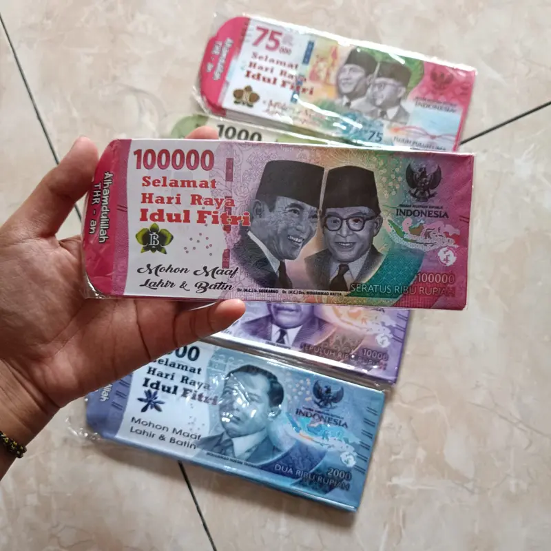 PROMO DISKON 50% Amplop Lebaran Panjang Bentuk Uang 50 pcs 2025 7