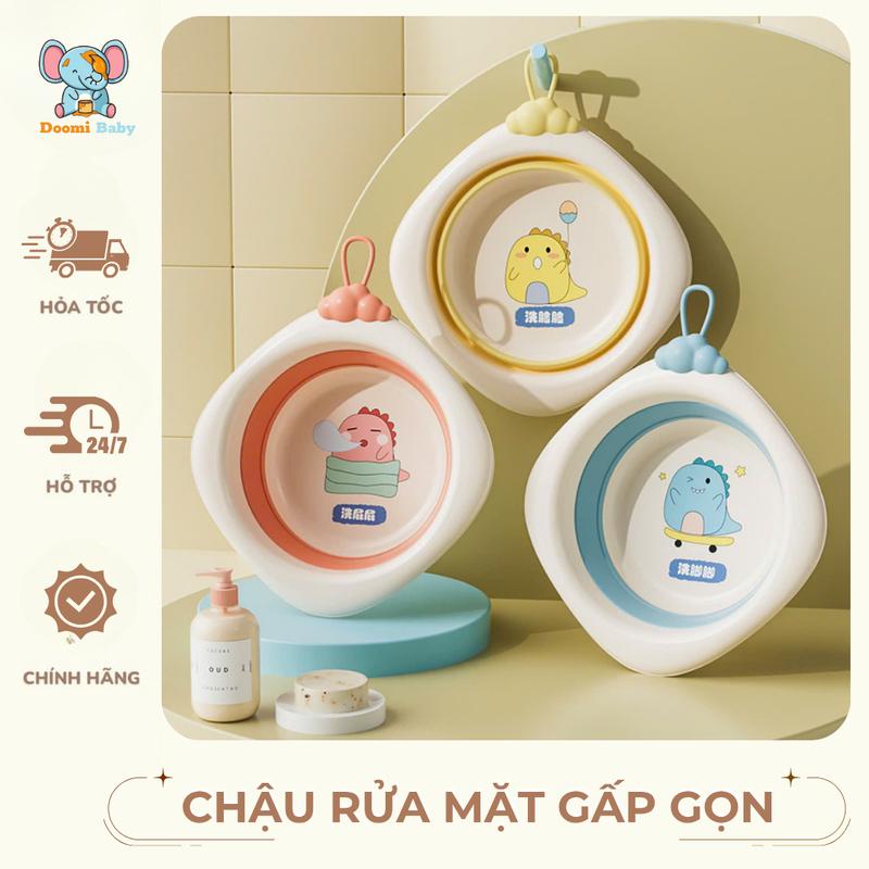   Rẻ Vô Địch  Chậu Rửa Mặt Gấp Gọn Họa Tiết Siêu Xinh Cao Cấp Cho Bé Siêu Tiện Lợi Doomi Shop - HT719 