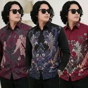 BATIK PRIA MODERN LENGAN PANJANG BIG SIZE JUMBO M L XL XXL 3XL 4XL 5XL High Kain Lembut Mewah Pekalongan Motif Katun Dewasa