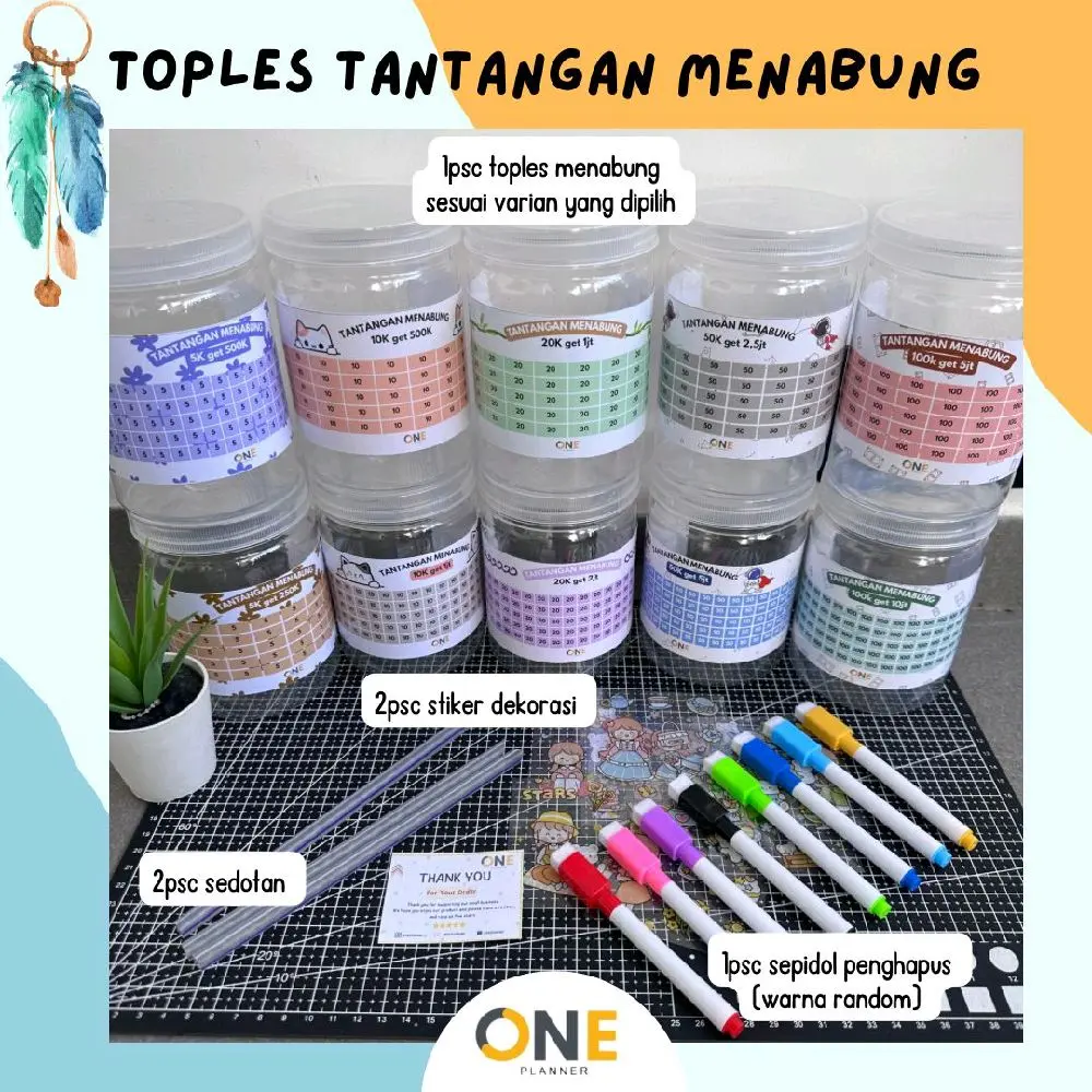 TOPLES TANTANGAN MENABUNG ONE PLANNER VIRAL