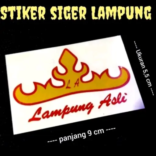 stiker cutting lampung asli stiker siger lampung stiker motor helm mobil dll