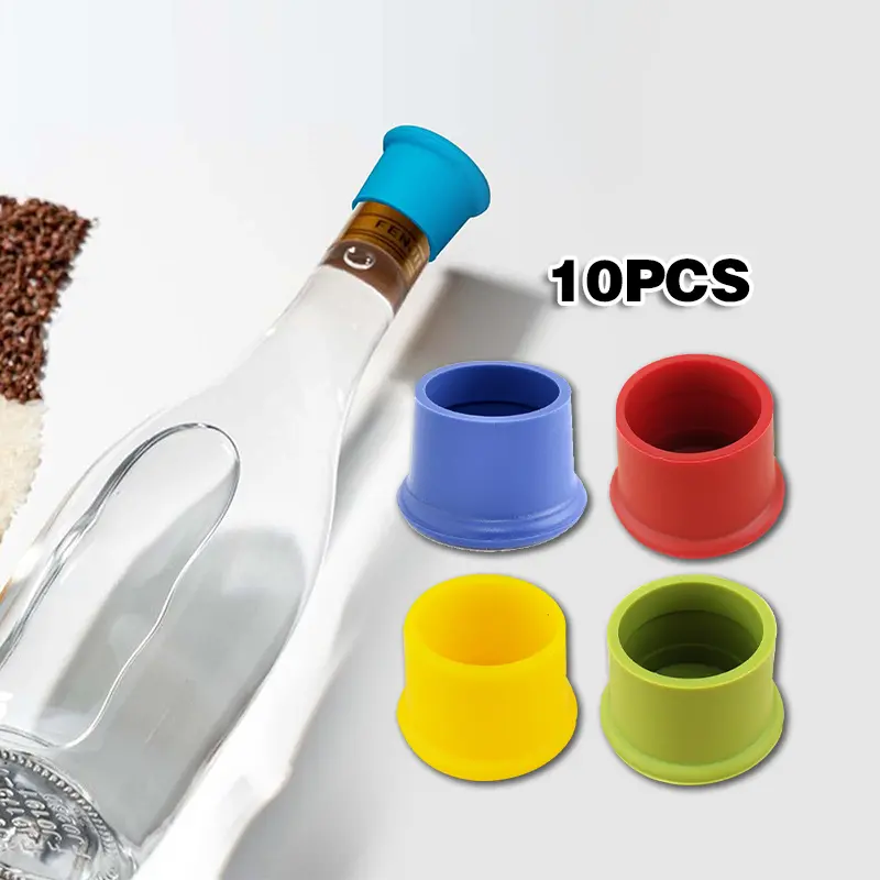 10 Pcs Tutup Botol Silikon Warna / Tutup Botol Silikon Kaca Saus