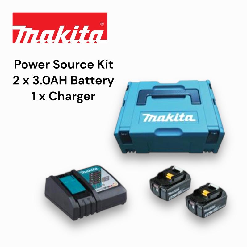 MAKITA BATTERY CHARGER POWER SOURCE KIT, Contains 2pcs Battery and 1pc Charger 1
