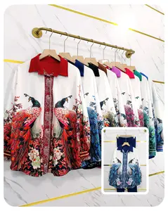 YM 280- yimie fashion setelan oneset wanita dewasa - set flower merak fashion & celana cutbray #setelan #tiktokshop #outfit #oneset #cucigudang Baju Wanita Motif Atasan Oversize Panjang Katun Kaos Linen Cewek Casual