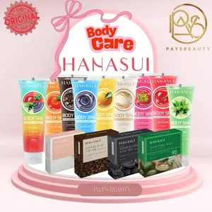 HANASUI BODY CARE | BODY SPA | BODY SOAP | merontokan daki mengangkat sel kulit mati mencerahkan