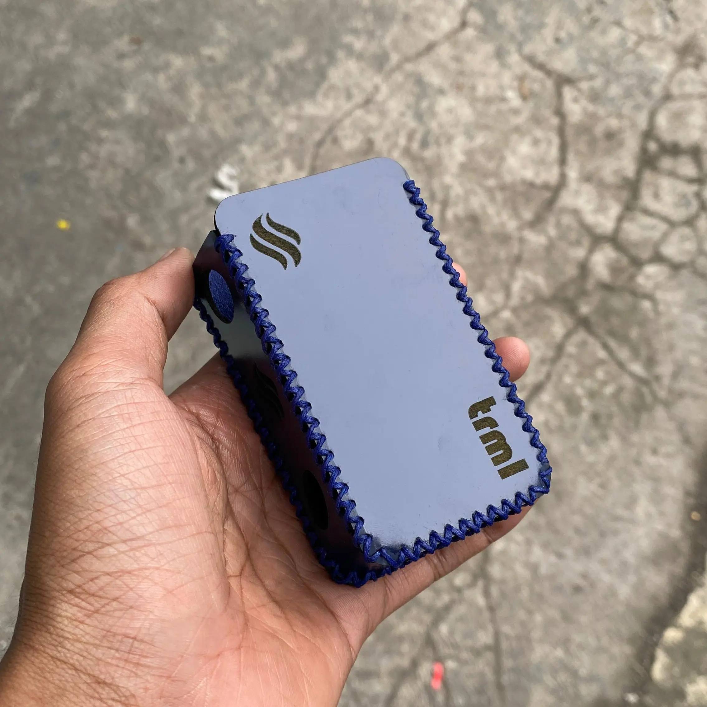 TRML T200 LEATHER CASE DIY SLEEVE KULIT NAVY BENANG NAVY (BASIC) - DIY CRAFT