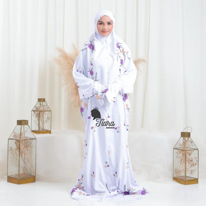 Mukena Tiara Terusan Muslim Dewasa - Bordir Keyla 1