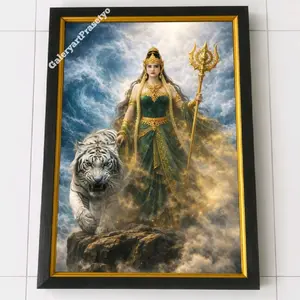 Hiasan Dinding Plus Bingkai Uk:45cm x 65cm Cetak Poster Ratu Pantai selatan Nyi Roro Kidul Wall Decor Premium Decorasi Ruang Tamu