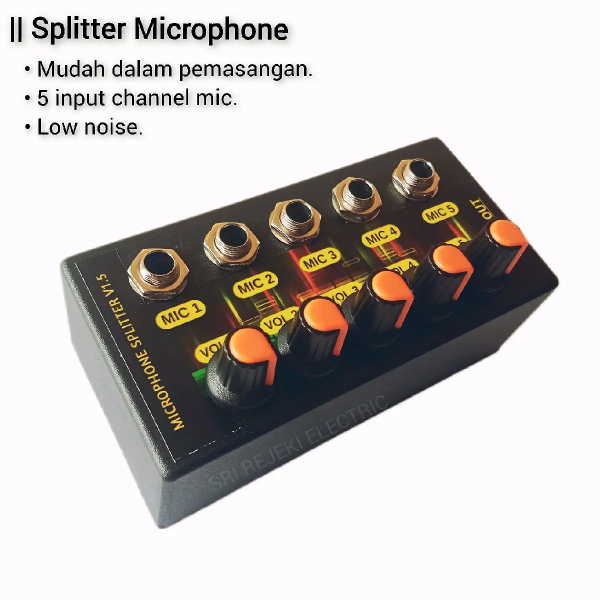 Paralel Input Mic Splitter 5 Channel