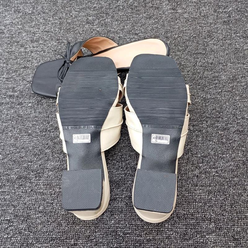Tahu Sandal Akyra Mules Heels 5cm Wanita dengan Motif Pita Slop - Karet, Sneakers, Shoes Pesta Hak 7