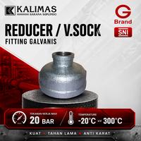 Gambar Reducer / V. Sock Galvanis Besi d. 4" x 2 1/2" Drat BSPT (G) | Sambungan fitting pipa besi dari kalimas.online Kota Administrasi Jakarta Pusat 1 Tokopedia