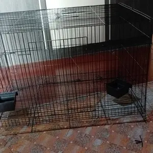 KANDANG KUCING SIZE L 60X40X40 CM FREE TEMPAT MAKAN 2