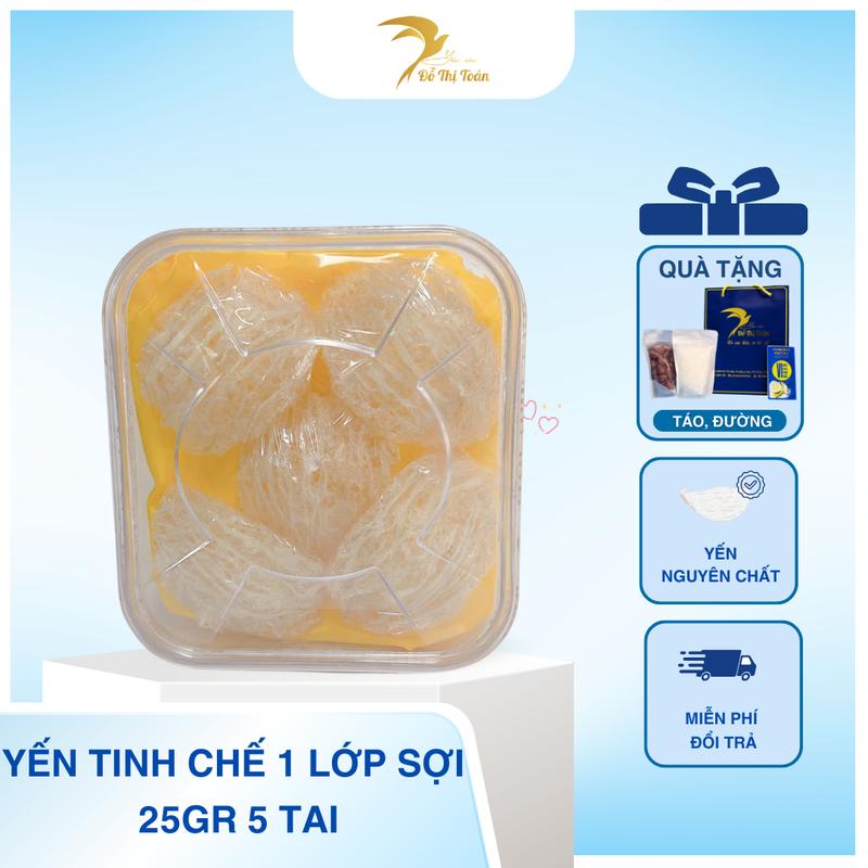 25 gram yến tinh chế 1 lớp sợi dàI - táo đỏ, đường phèn - Yến sào Đỗ Thị Toán