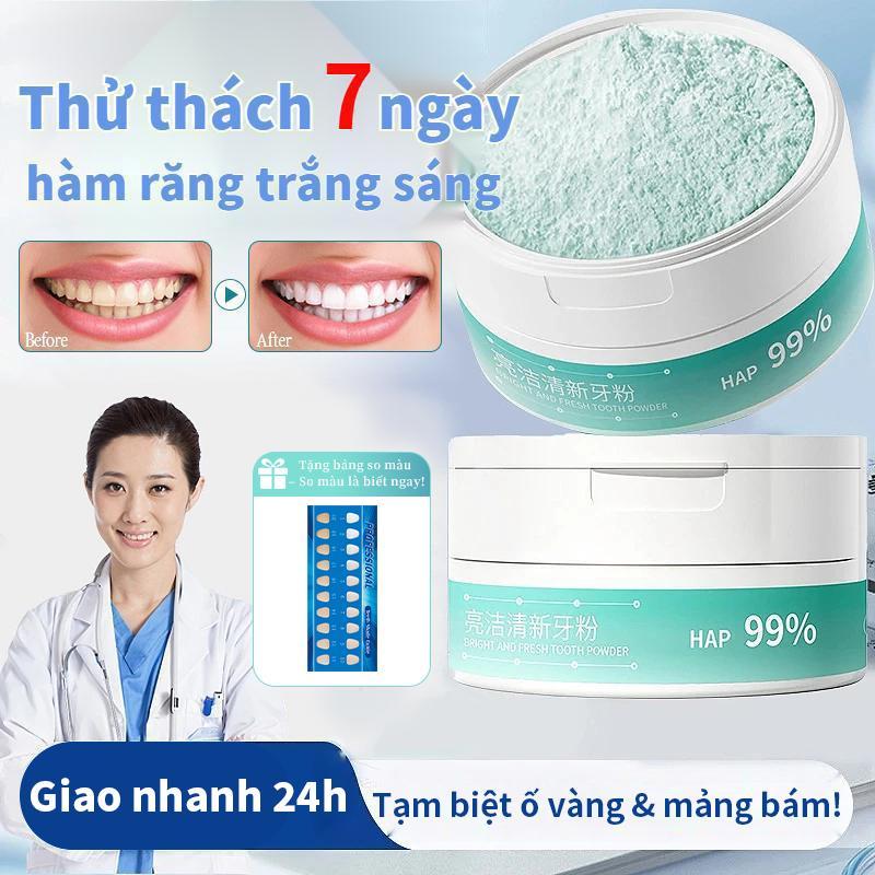[SOCUS] Khuyên Mua 2 Hũ – Bột Đánh Răng Trắng Sáng 50g, Chứa Lợi Khuẩn, Làm Sạch Ố Vàng, Giảm Hôi Miệng, Không Chứa Fluor