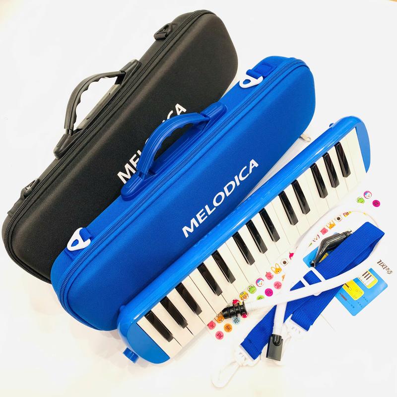  Kèn Melodica hộp cứng cao cấp 32 phím 3 màu Xanh,Hồng ,Đen đầy đủ phụ kiện đàn  thổi cây 