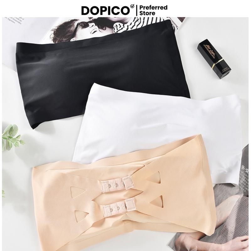 Áo bra nữ không đây mềm mại - Áo quây ngang nữ đệm mút mỏng chất su mát mẻ DOPICO B8883 áo ngực su mát lạnh