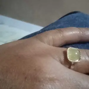 【Perenolr】Cincin Giok Hetian Lapis Emas 18K Gaya Vintage Untuk Wanita Korea Fashion Z
