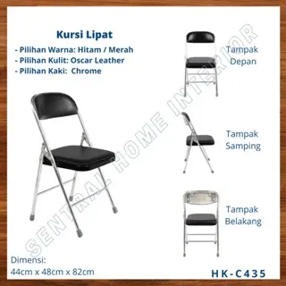 Kursi Bangku Lipat - Kaki Chrome | HK-C435