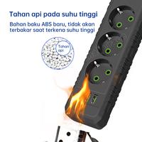 Gambar KIVEE Multi-Fungsi Stop Kontak 6-in-1 Sakelar Satu Tombol Colokan Listrik 3 Lubang USB & Type C Fast Charging Max 2500W Kabel 2M Hitam Peralatan - KV-ZGN10 Putih 6 in 1 dari Kivee Official Store Kab. Tangerang 5 Tokopedia