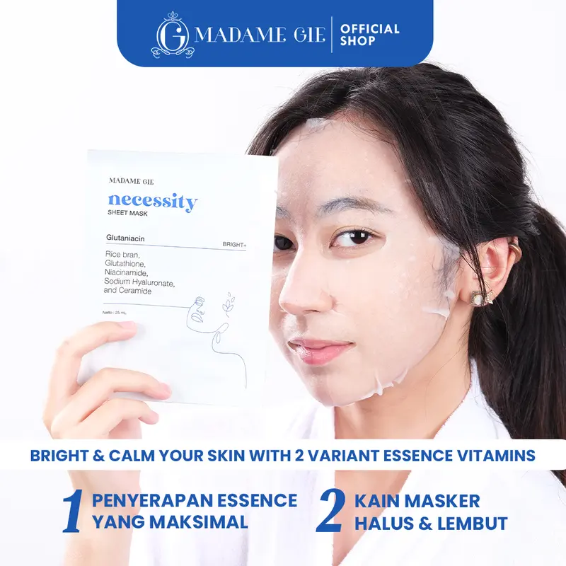 [FREE POUCH] [30 PCS] Madame Gie Necessity Sheet Mask - Masker Perawatan Wajah 8