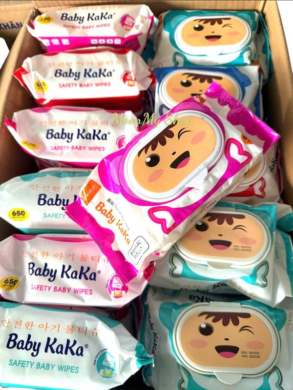  Giá sỉ  thùng 30 gói khăn ướt gấu Baby 650gr gói to không mùi khổ to 15x20cm,vải bi dày dặn Voi 