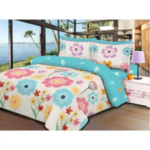 SPREI SET SARUNG BANTAL DAN SARUNG GULING MOTIF CLAUDIA BAHAN  POLIMICRO TERMURAH