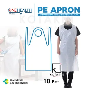 ONEHEALTH WELDACO Apron Plastik Tebal isi 10 - Celemek Plastik Medis Industri Dapur