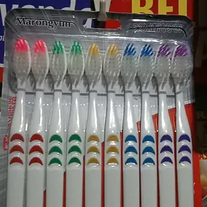 G.A Sikat Gigi Dewasa 1 SET 10 PCS Tavel Toothbrush Double Care Sensitive