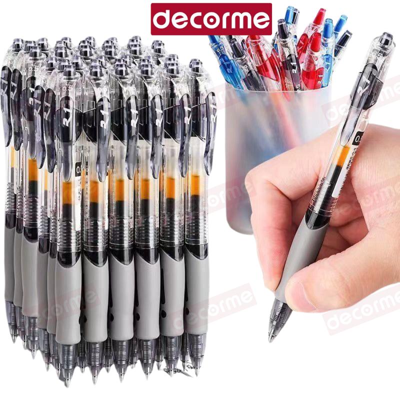 Bút Bi Béo GP-1008 Decorme Bút Gel Bấm Thay Ngòi 11cm Mực Xanh Đen Đỏ Ngòi 0.5mm Viết Trơn Mượt Mực Nhanh Khô Bút Viết Thích Hợp Cho Học Và Văn Phòng