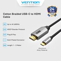 Gambar Vention Kabel USB Type C to HDMI 4K 60hz HDCP 2.2 Converter Cable 1M 2M - CRB - 1.5M dari Vention By Andalan Kota Administrasi Jakarta Utara 1 Tokopedia