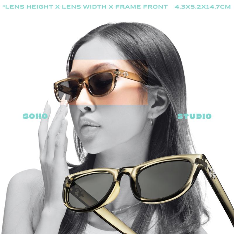   LIMITED  Kính mát MINDS gọng bầu Soho Studio Mắt Kính hợp mặt tròn góc cạnh 