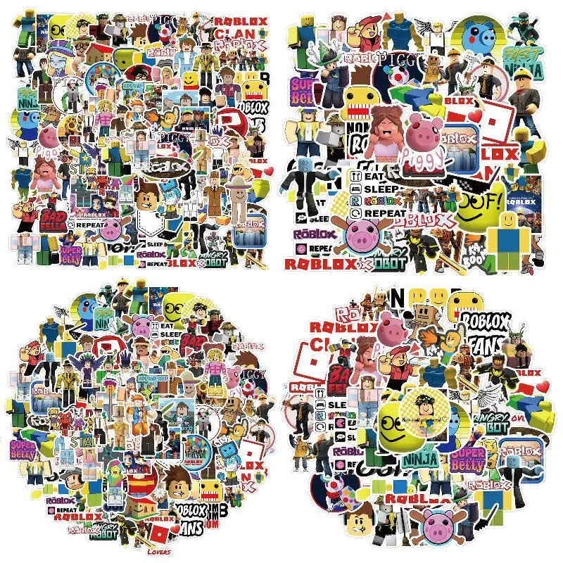 Game 100pcs Roblox Stickers Waterproof DIY Laptop Luggage Decals ...