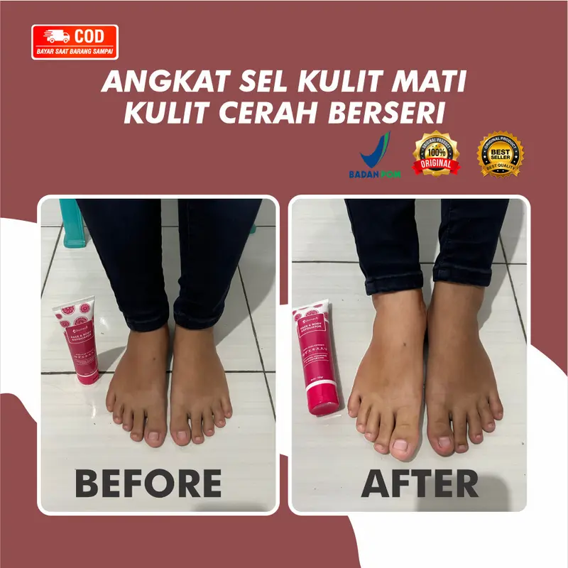 Glumevit Exfoliating Face & Body Eksfoliasi wajah Penghilang Daki Mengangkat Sel Kulit Mati 5